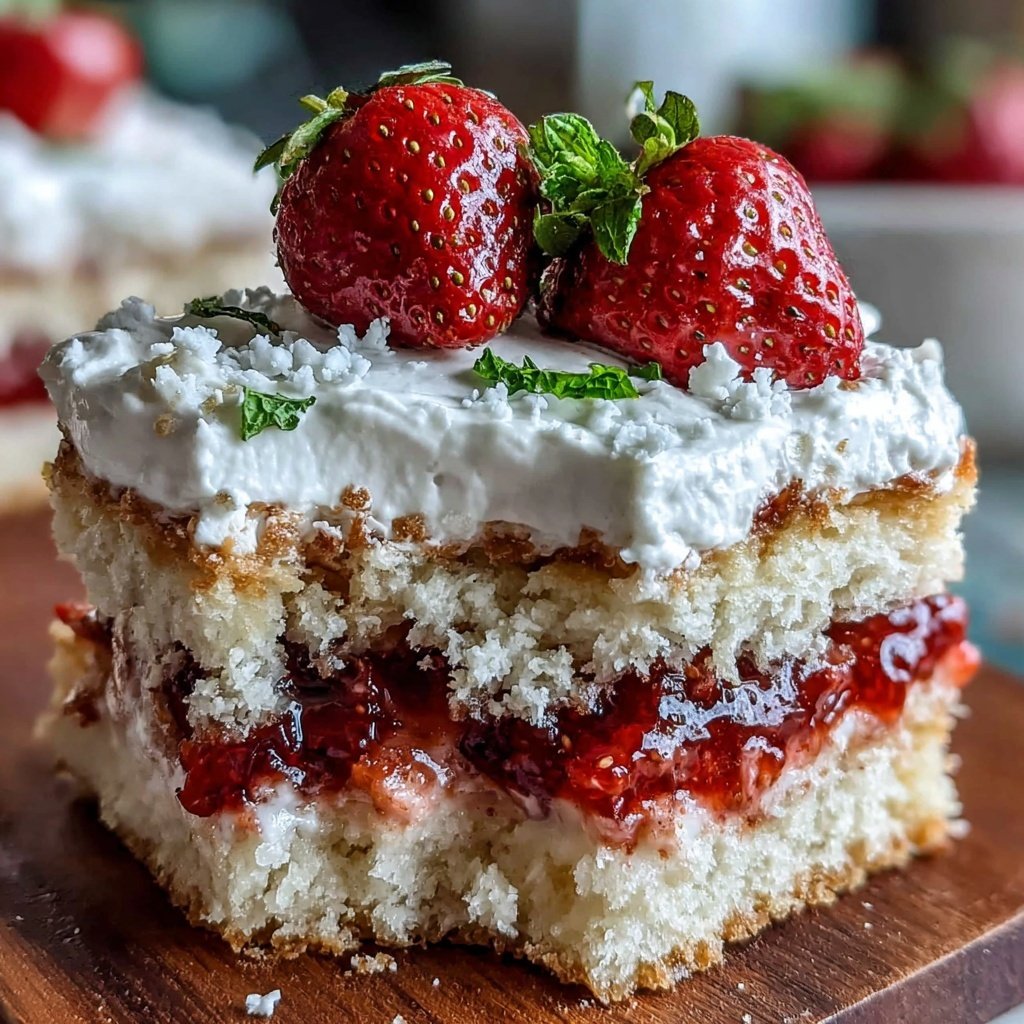 Strawberry Shortcake Sheet Cake
