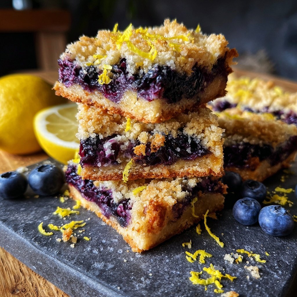 Blueberry Lemon Oat Squares