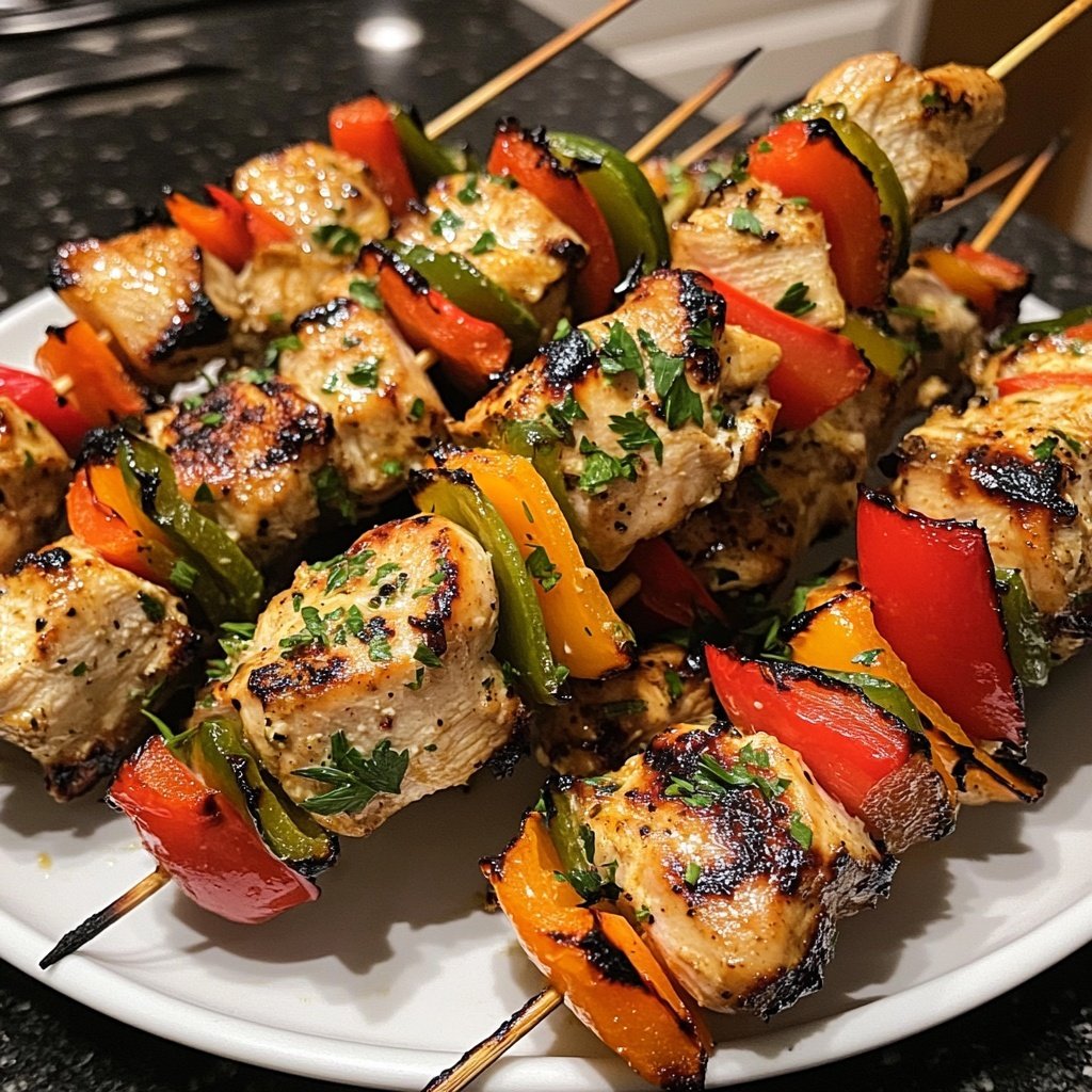 Greek Chicken Souvlaki with Tzatziki Sauce