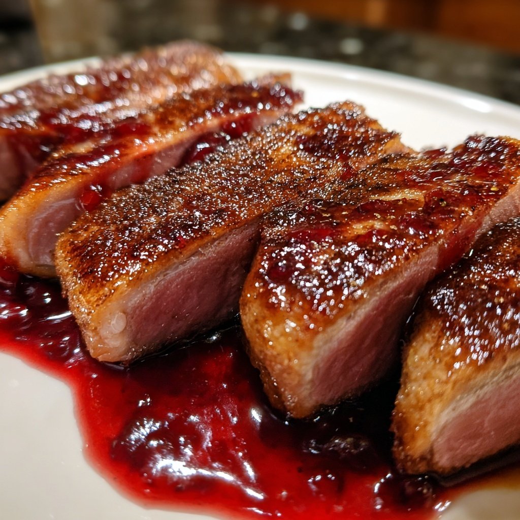 Duck Breast with Cherry Sauce