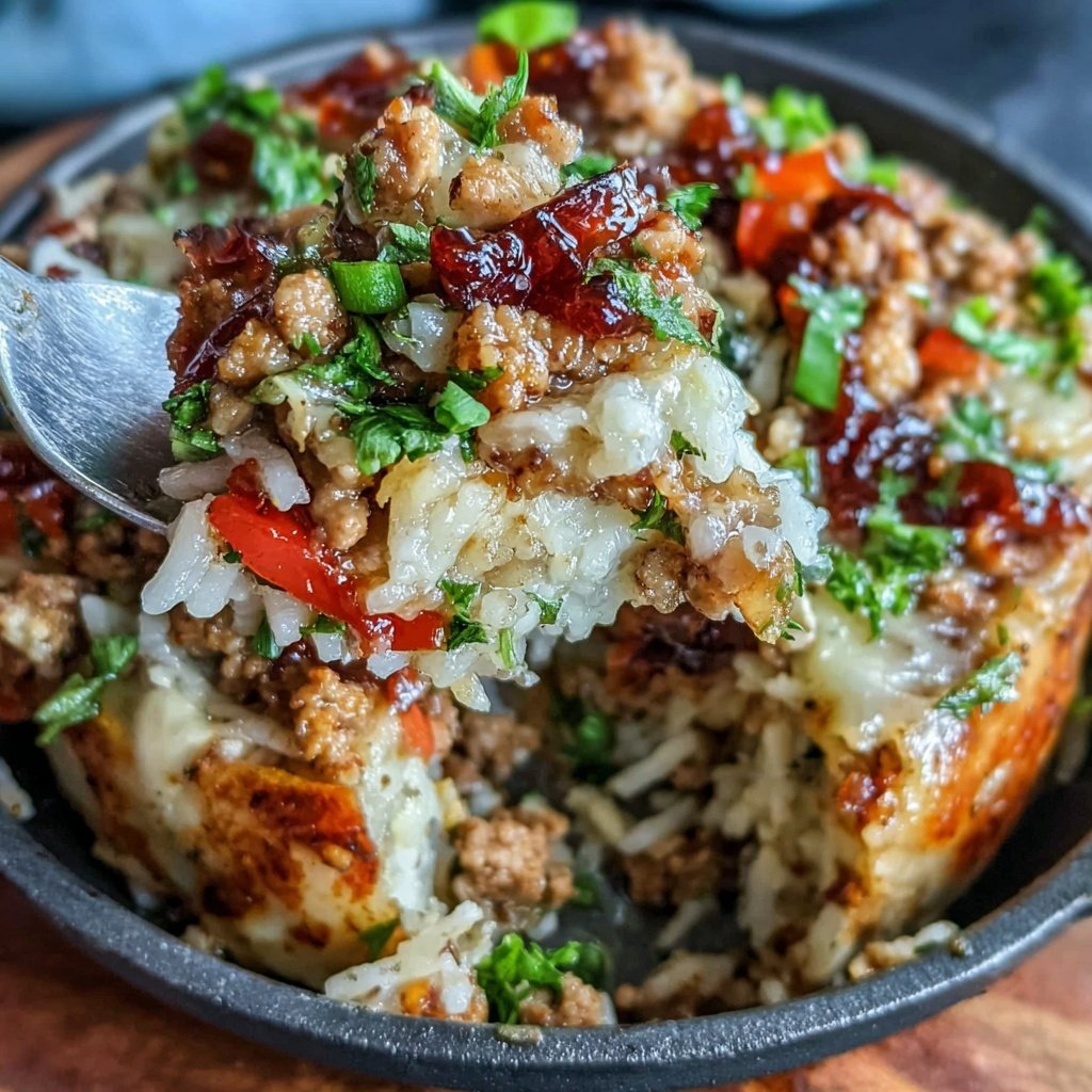 Ground Turkey And Rice Skillet