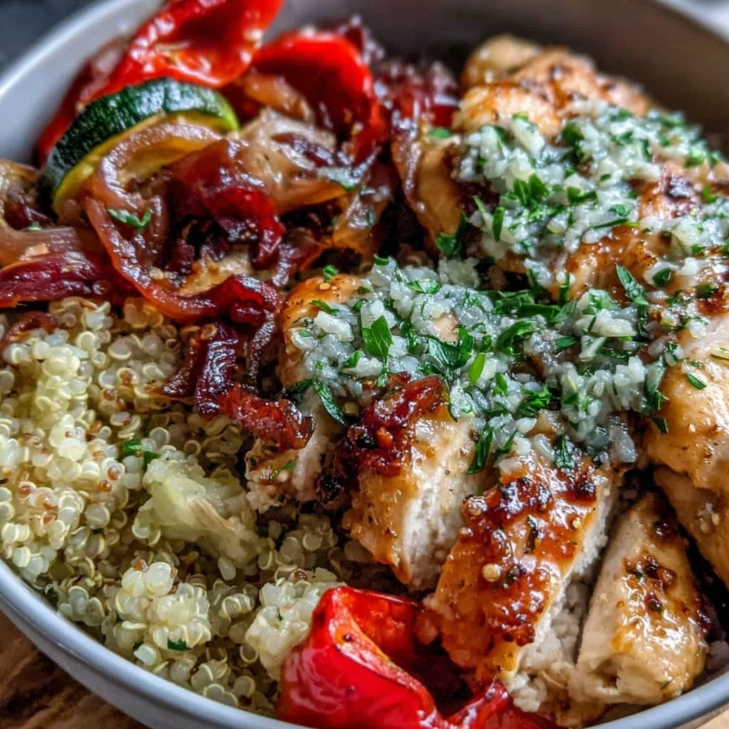 Healthy Dinner Chicken And Quinoa Bowl