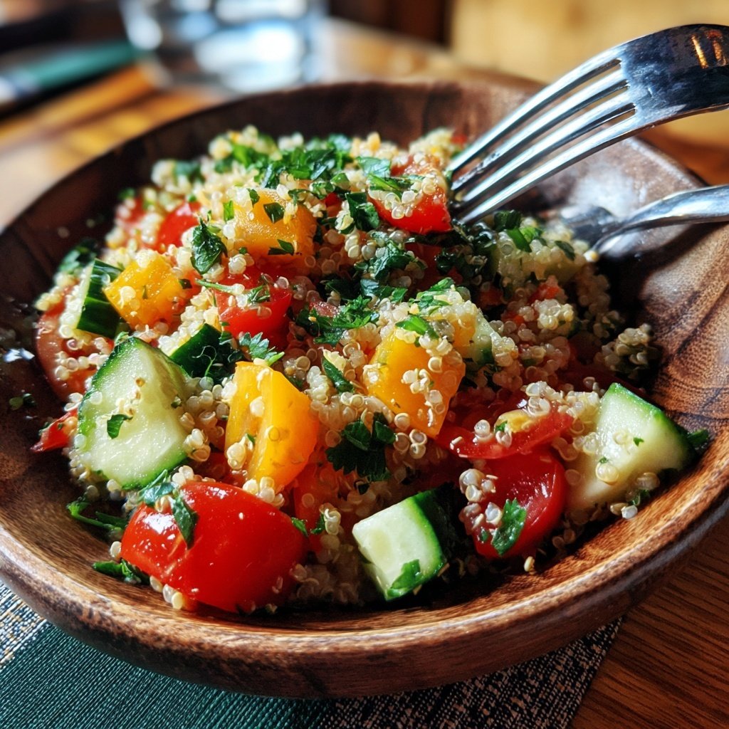 Mediterranean Quinoa Veggie Salad
