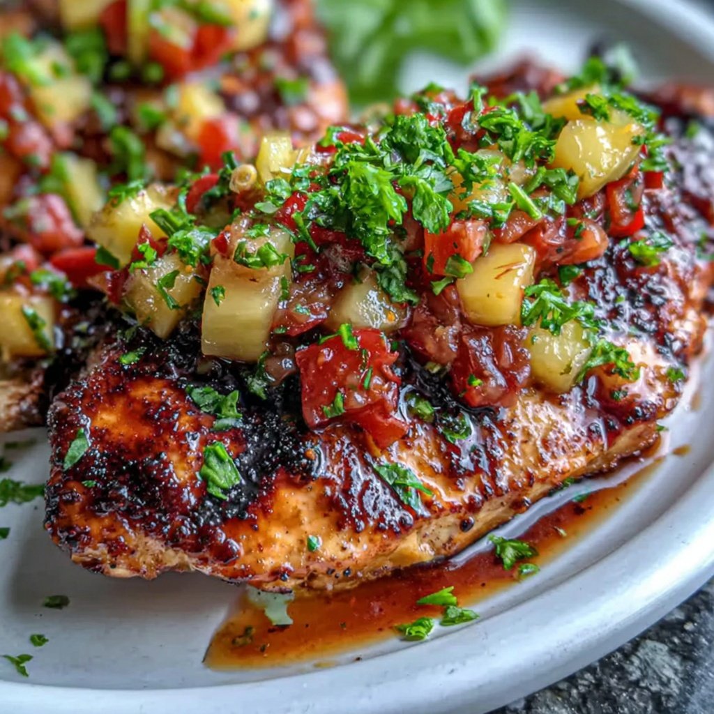 Healthy Grilled Chicken With Mango Salsa