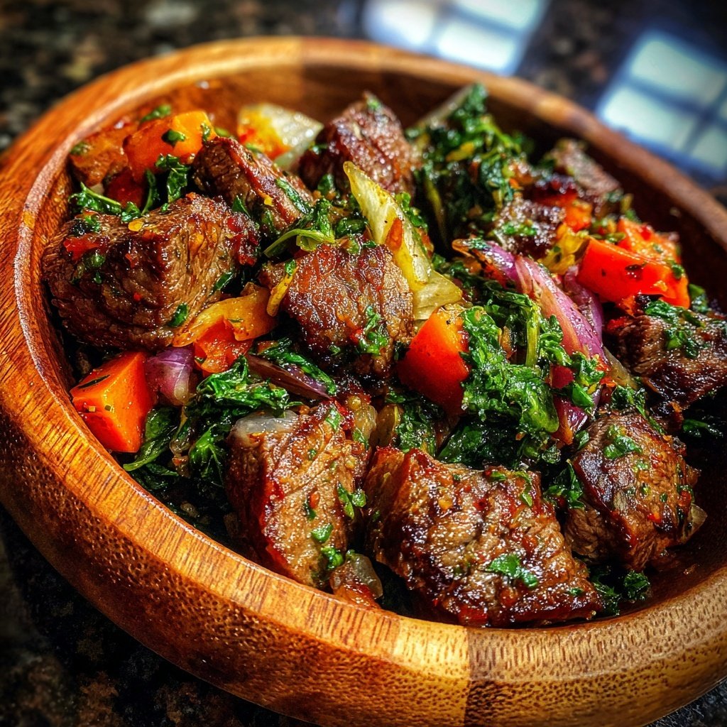 High Protein Garlic Beef Bowl