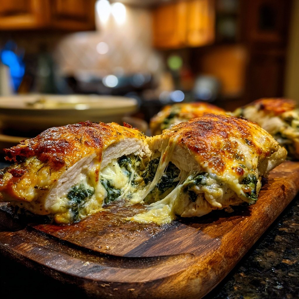 Spinach Artichoke Stuffed Chicken