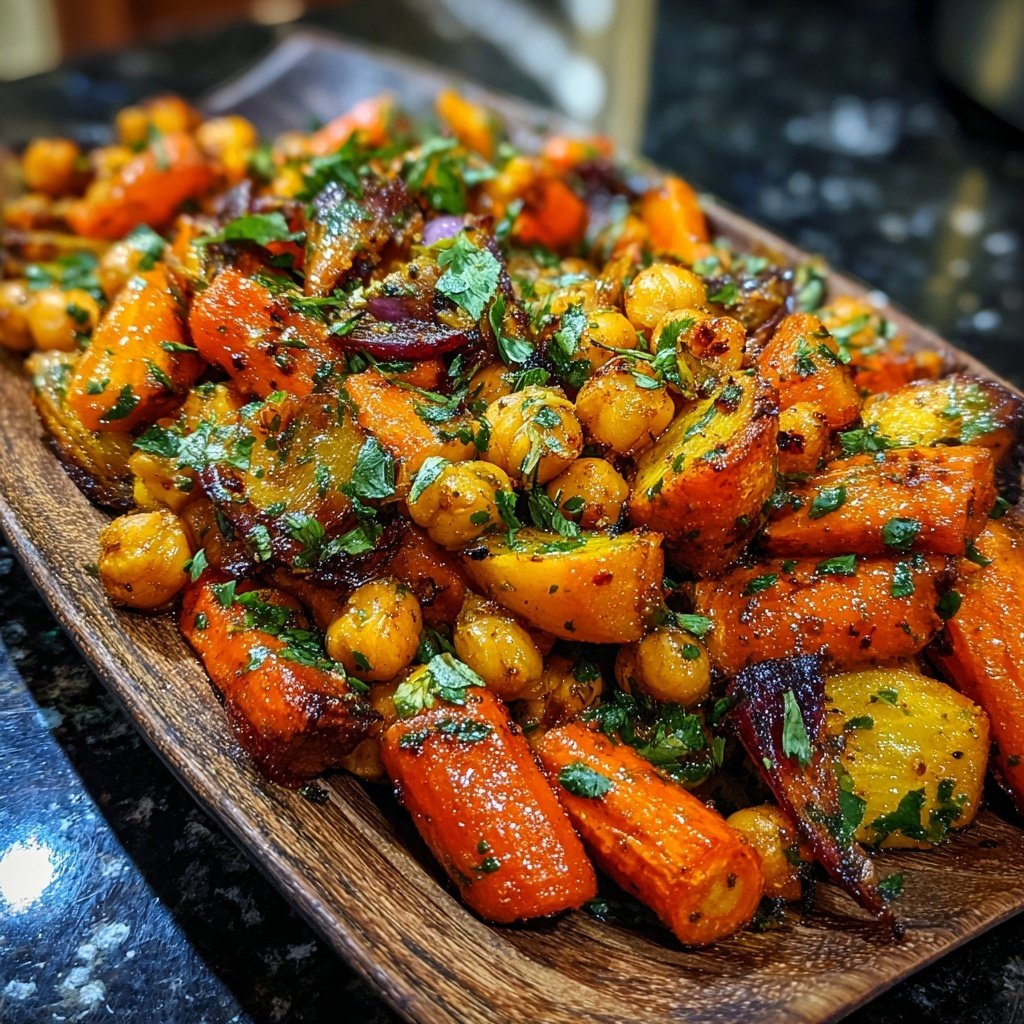 Honey Roasted Carrot Chickpea Tray